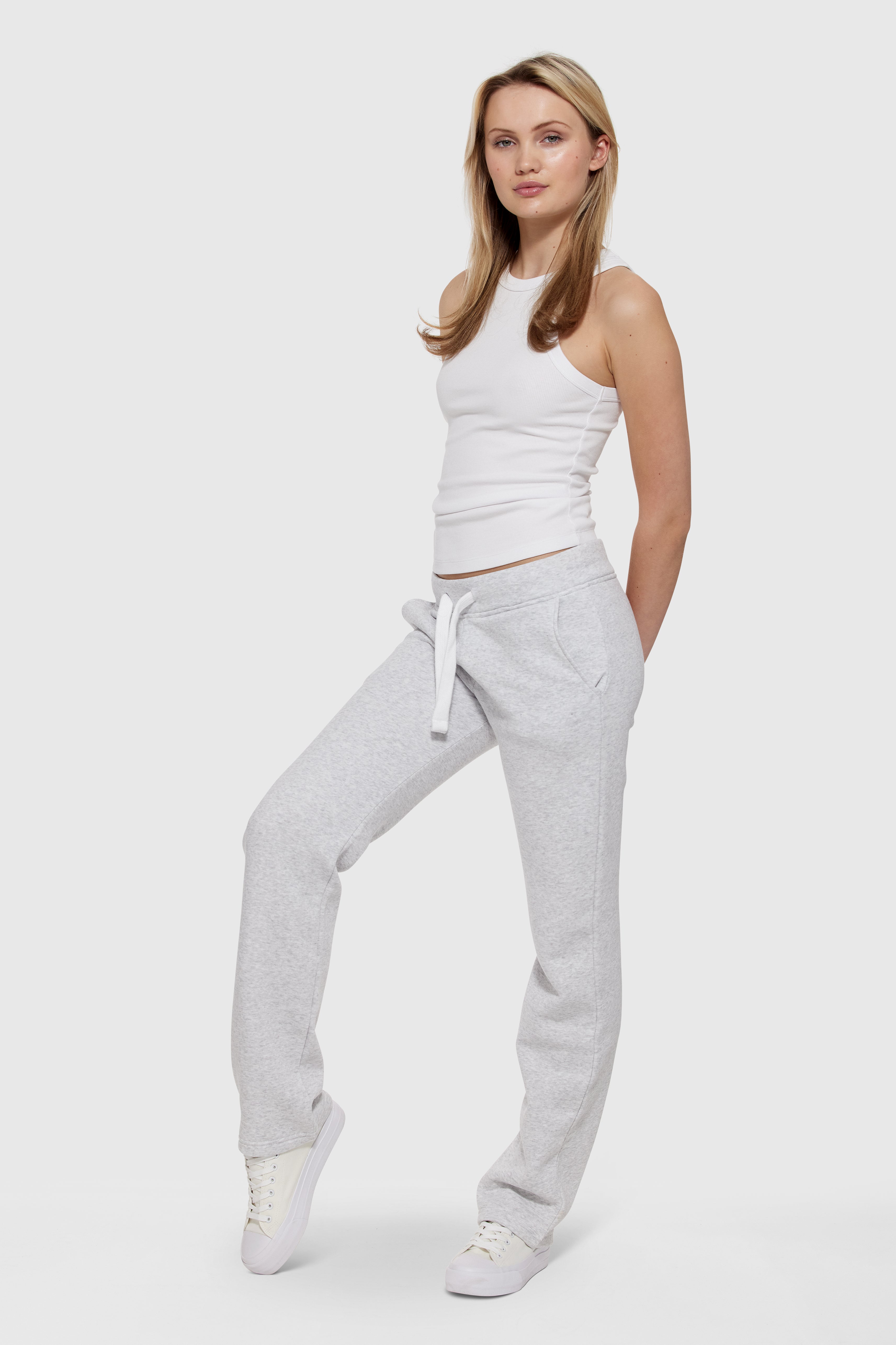 Sweatpant Girl Straight Leg Long Edition Light Grey