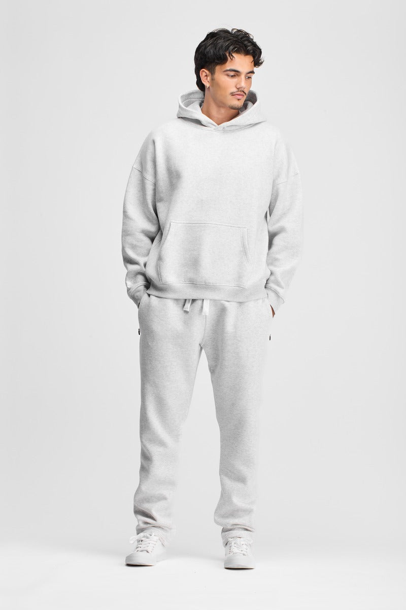 Boxed Hoodie Light Grey