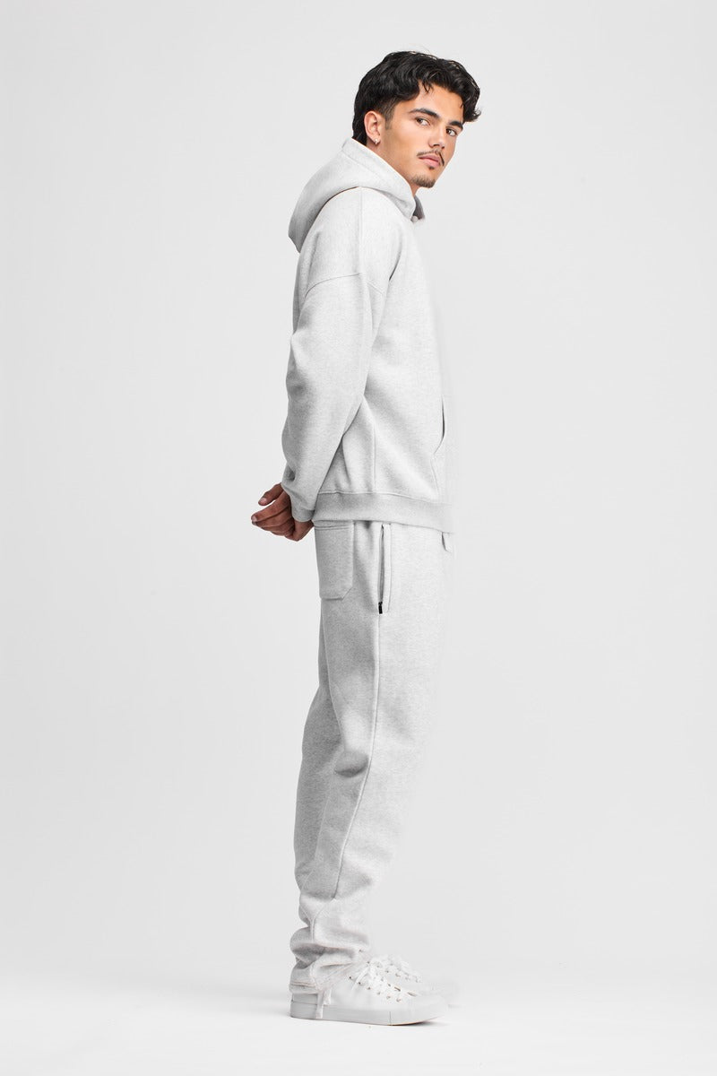 Boxed Hoodie Light Grey