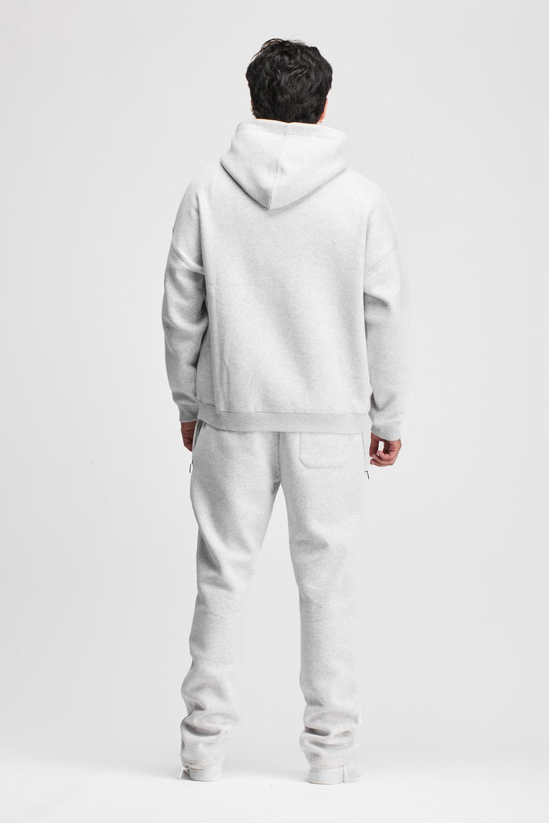 Boxed Hoodie Light Grey