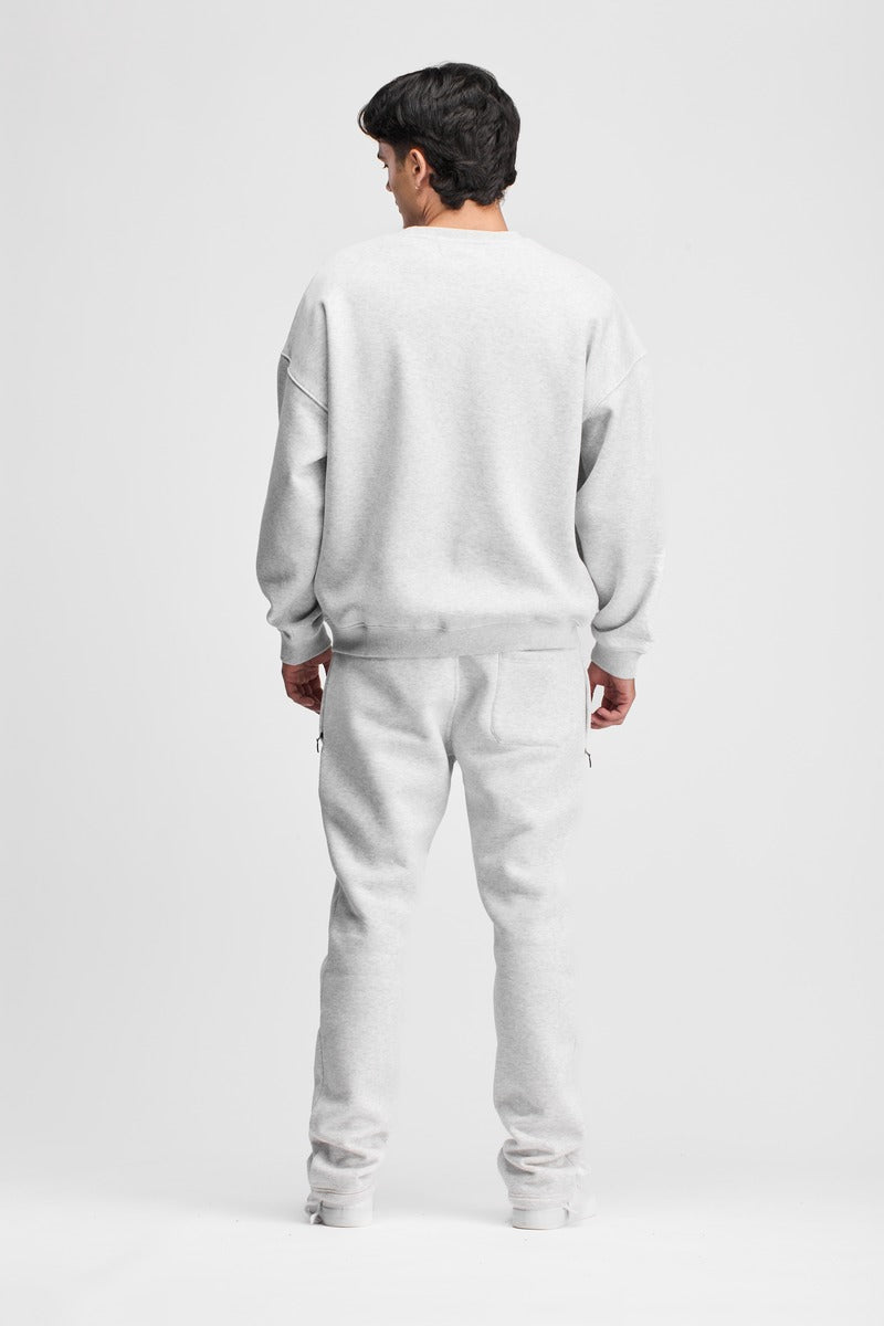Boxed Crewneck Light Grey