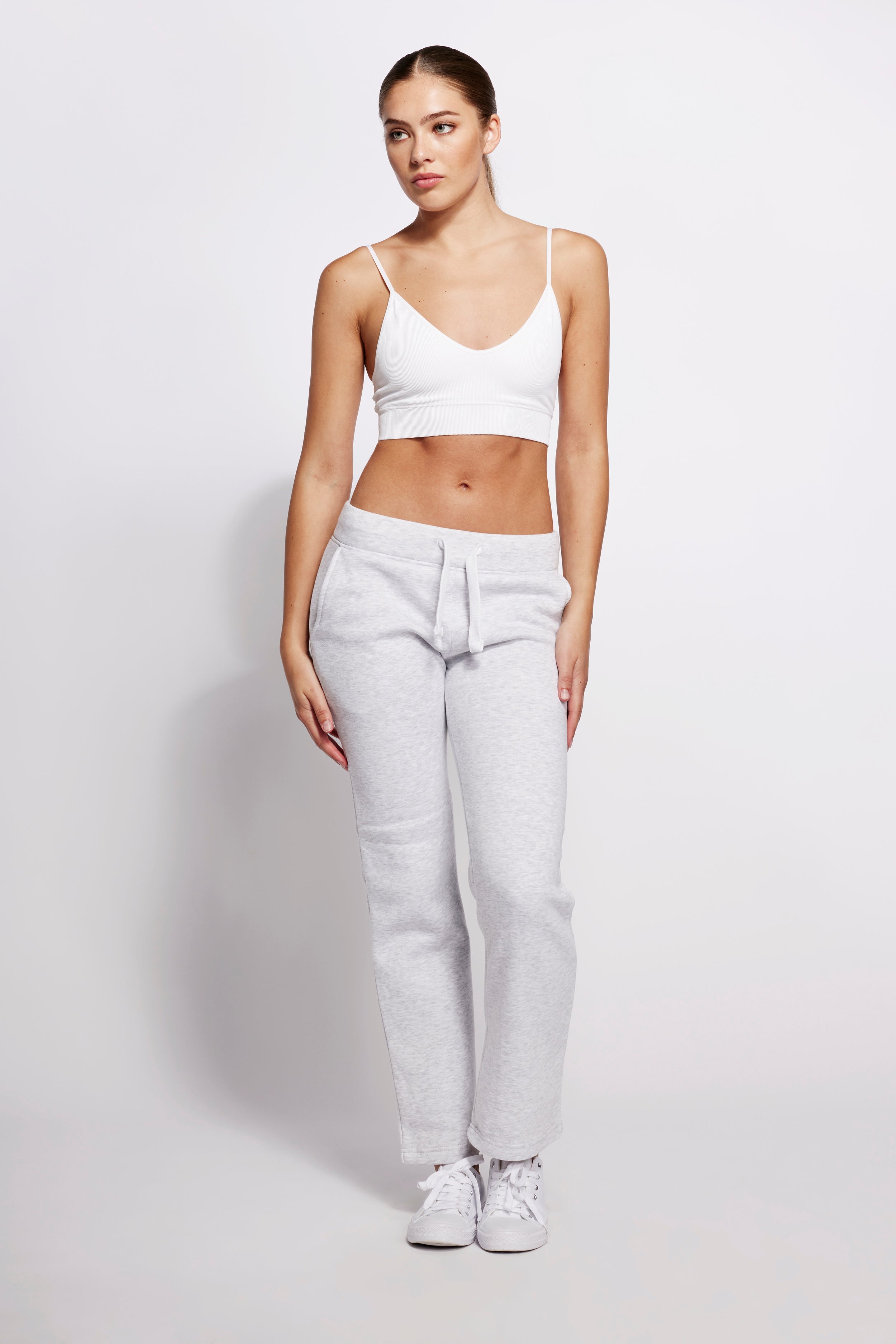 Sweatpant girl Straight Leg Light grey